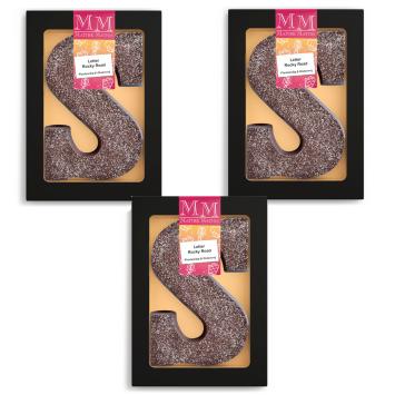 3x Maître Mathis - Luxe Vegan Sinterklaas Letter Rocky Road